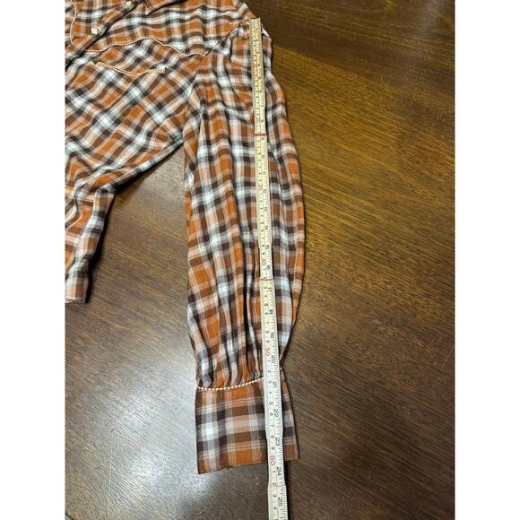 Shyanne Retro Western Cowgirl Top Women Medium Boho Fringe Festival Rodeo Aztec - Picture 6 of 12